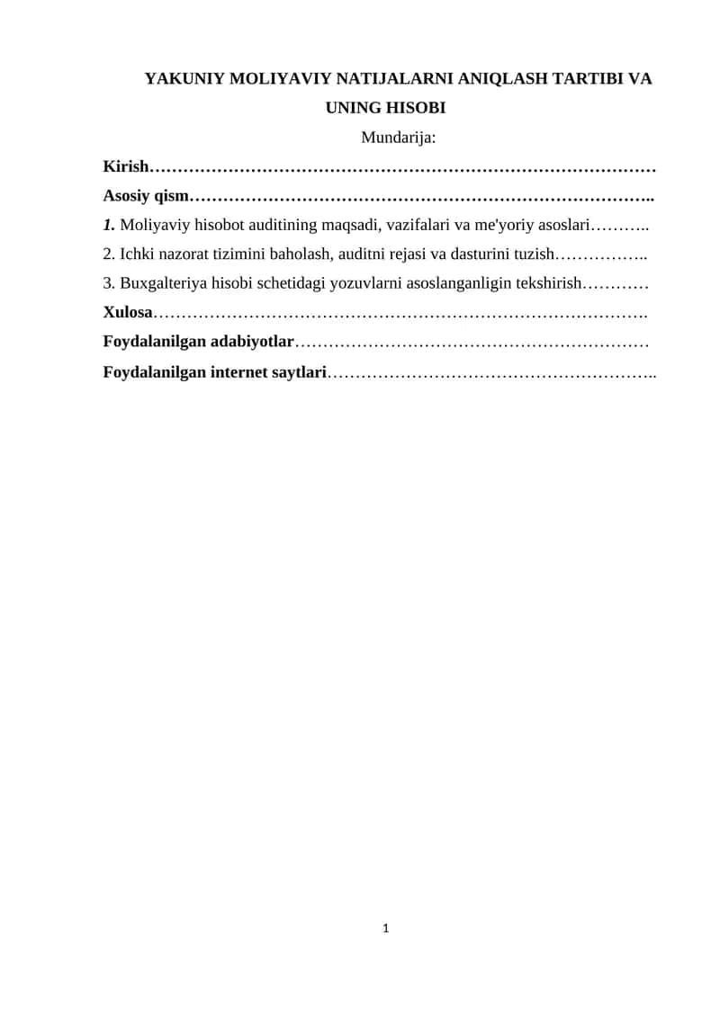 Mavzuning dolzarbligi 1