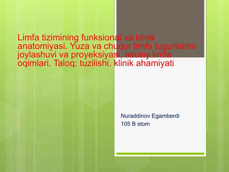 limfa va taloq anatomiyasi pptx 1