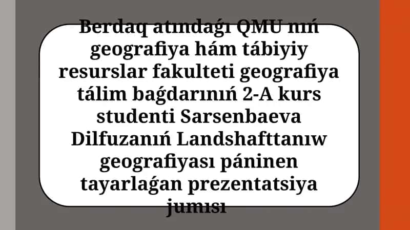 Landshafttanıw geografiyası 1