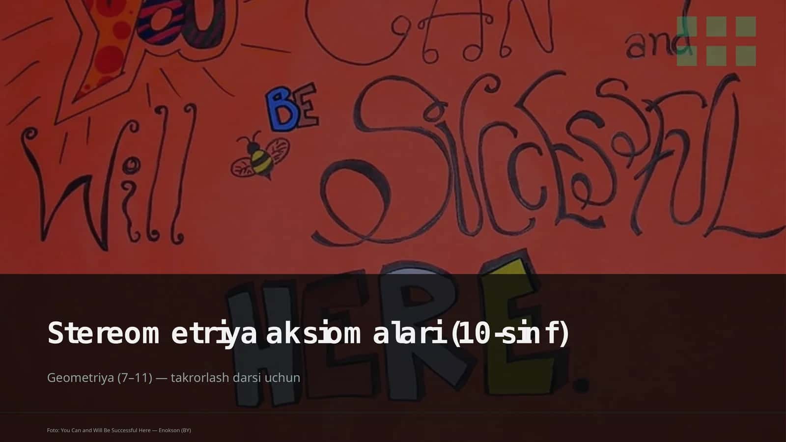 Stereometriya aksiomalari (10-sinf) 1