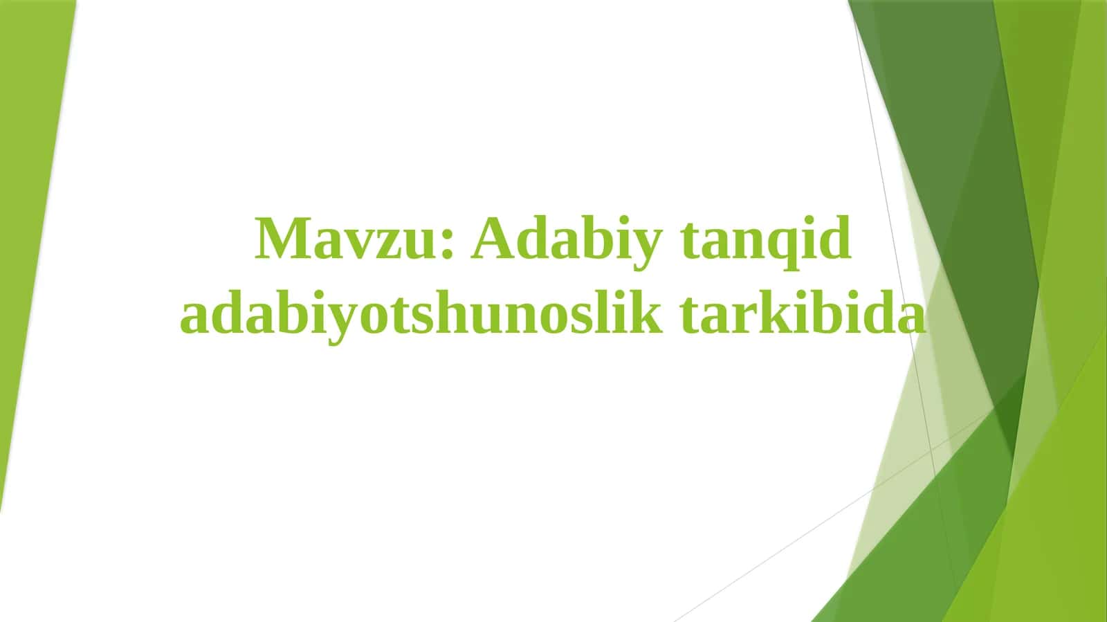 Adabiytanqid dili, mohiyati, falsafa, estetika, lingvistika 1