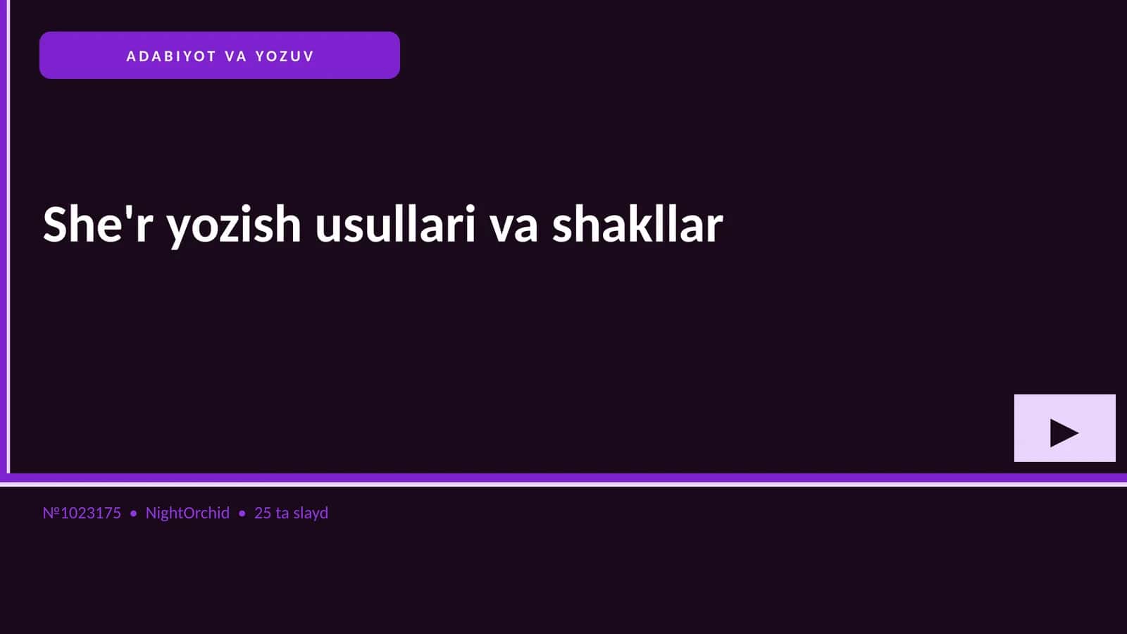 She'r yozish usullari va shakllar 1