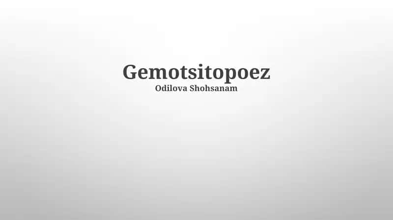 Gemmoterapiya 1