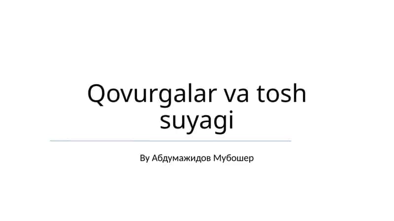 Qovurgalar va tosh suyagi 1