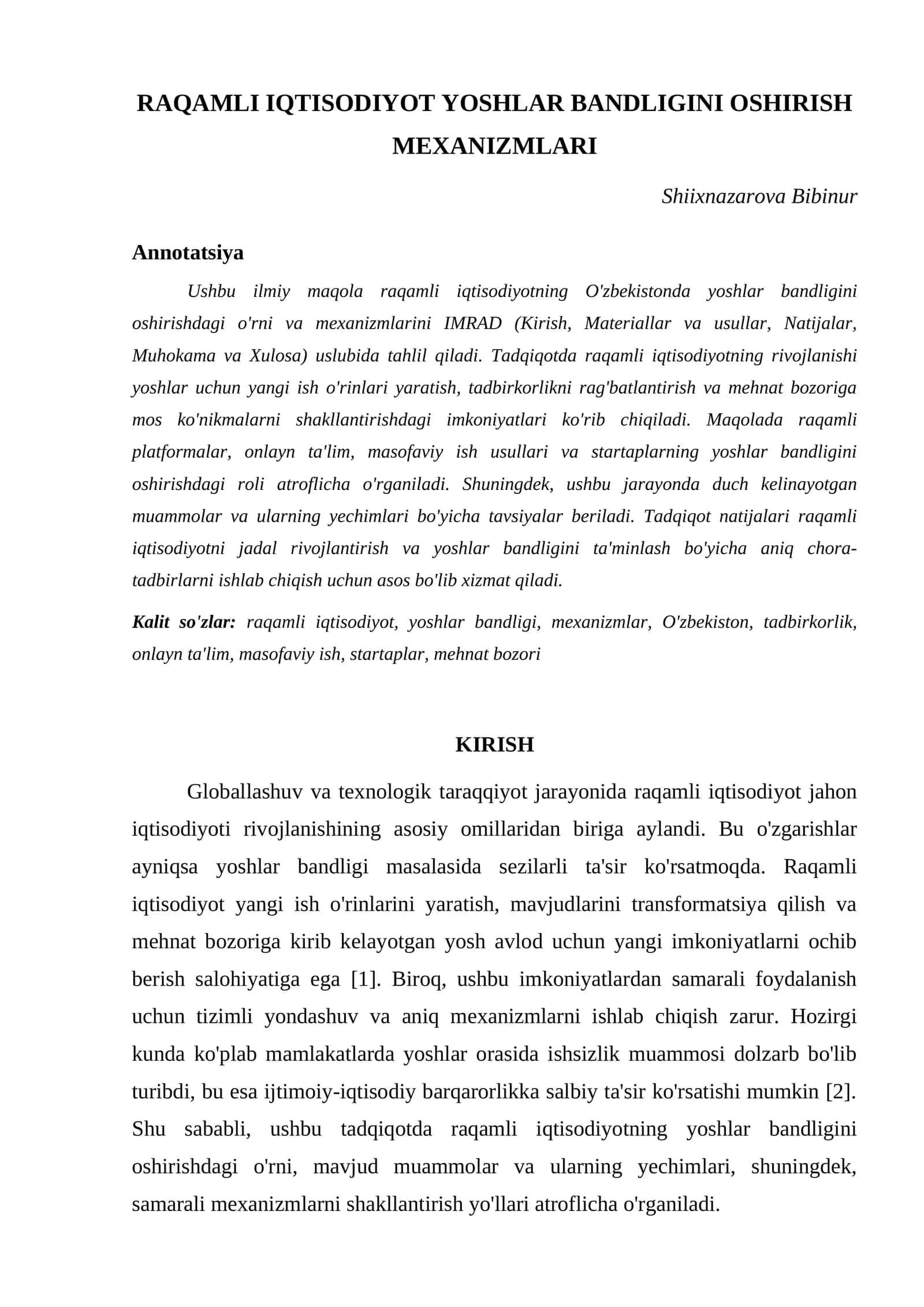 RAQAMLI IQTISODIYOT YOSHLAR BANDLIGINI OSHIRISH MEXANIZMLARI 1