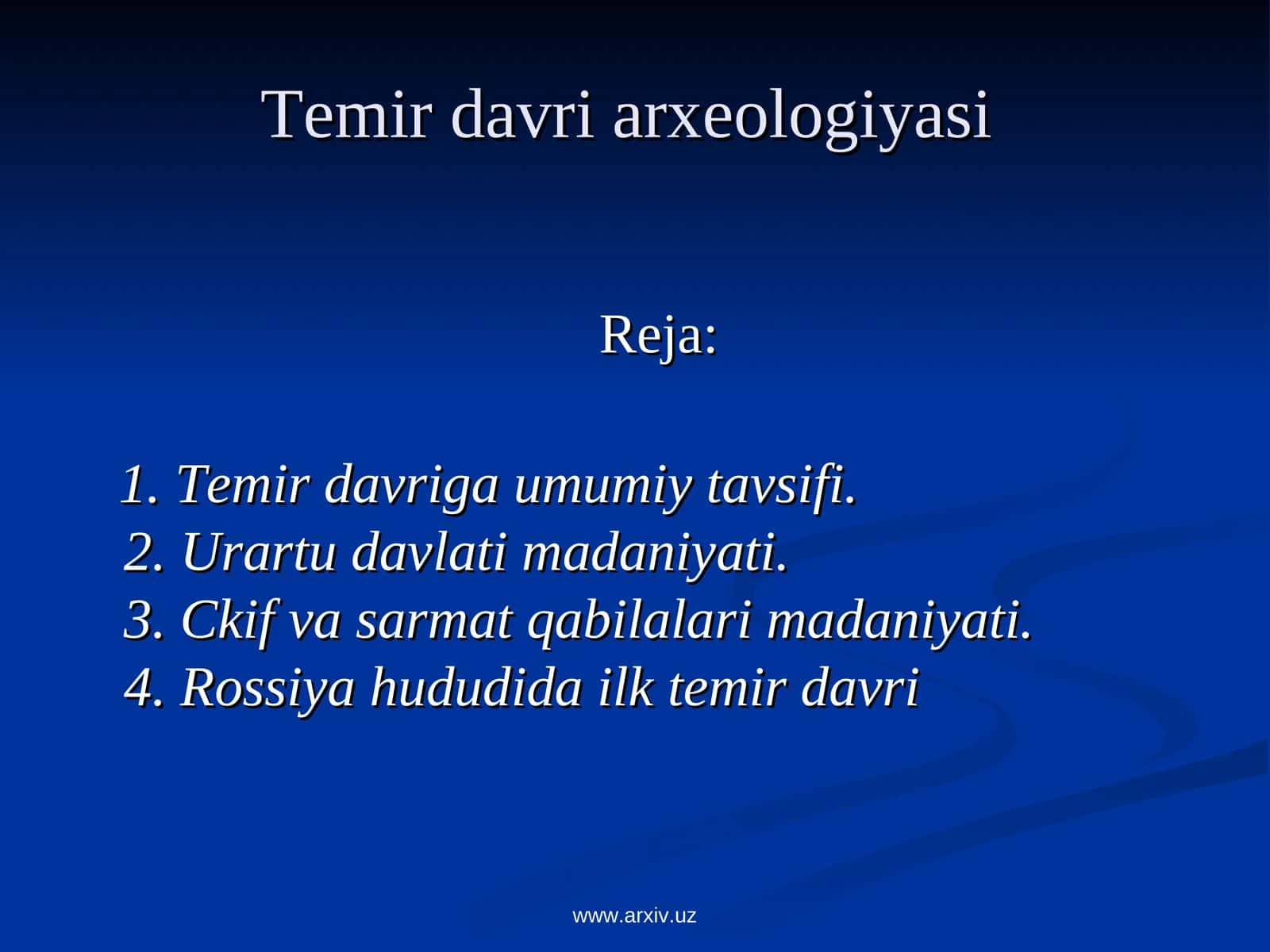 Temir davri arxeologiyasi 1