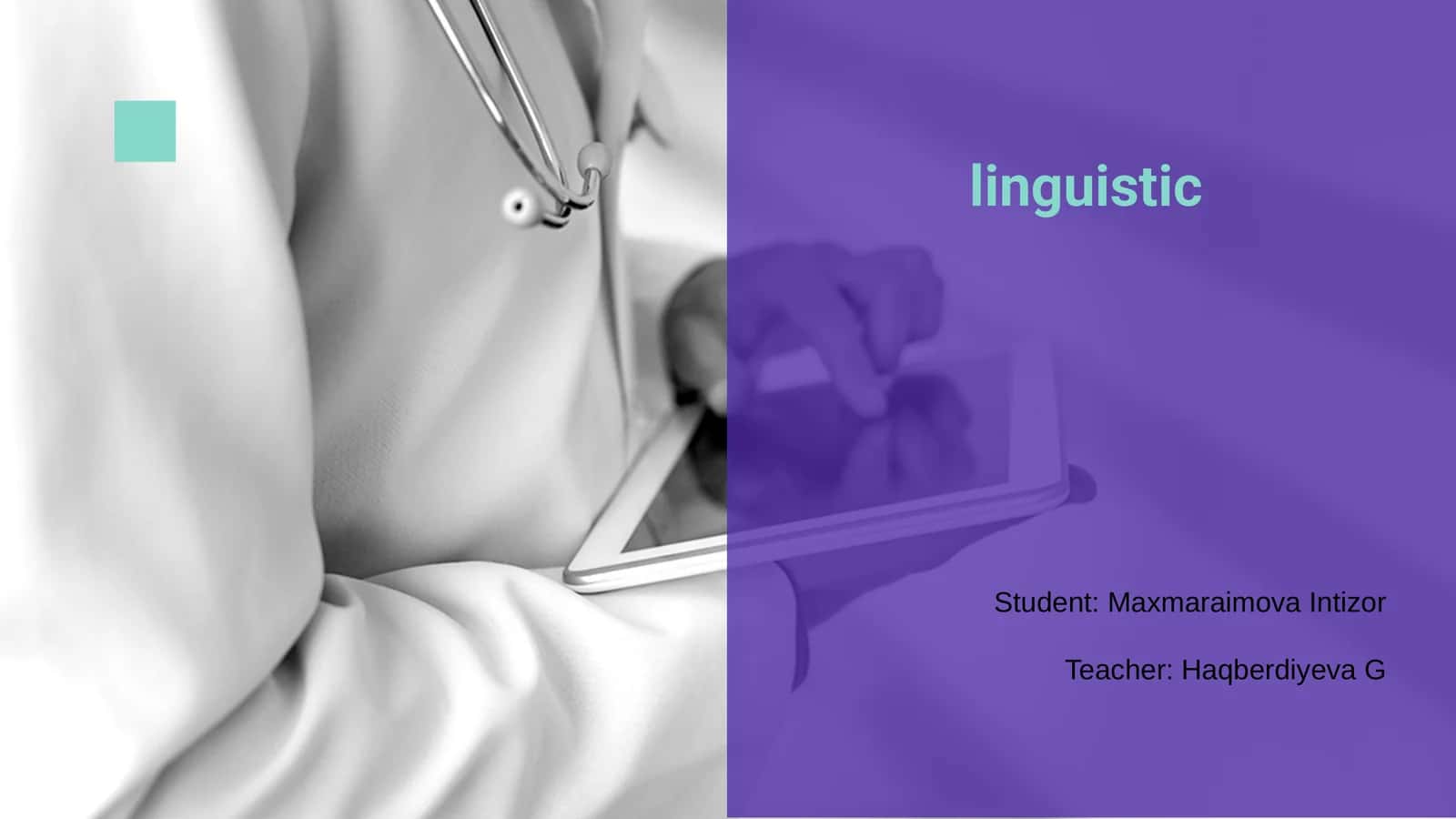 Introduction to Linguistics 1