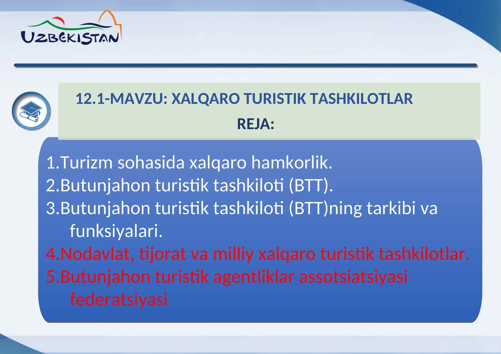 XALQARO TURISTIK TASHKILOTLAR 1