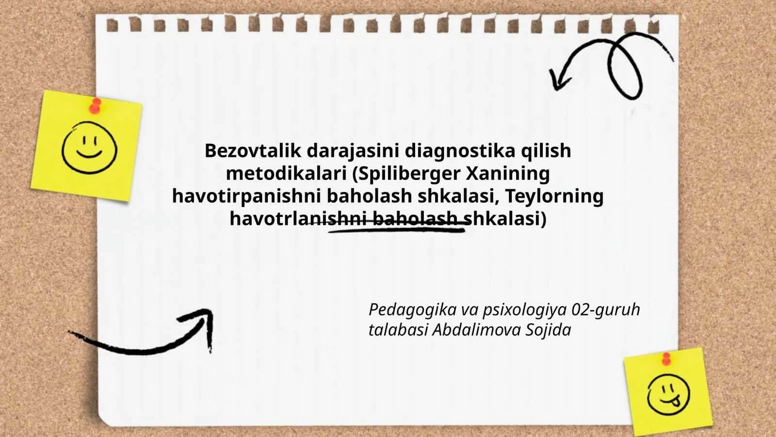 Bezovtalik darajasini diagnostika qilish metodikalari 1