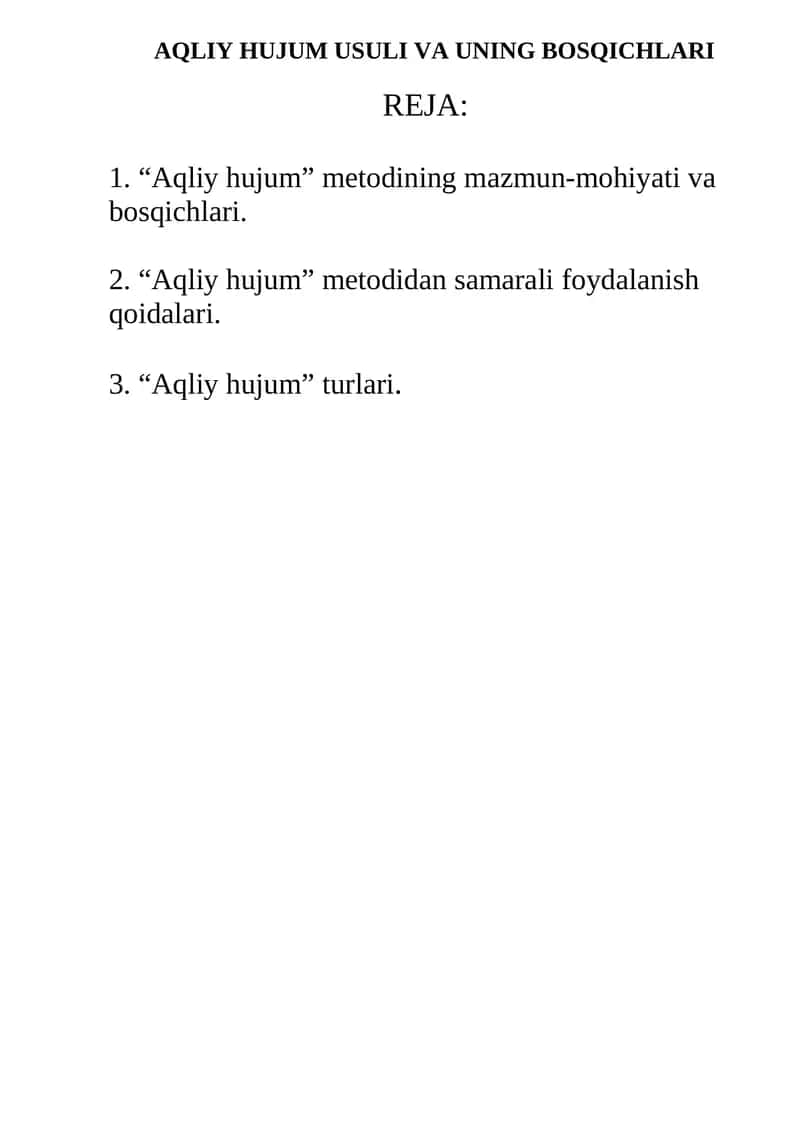 Aqliy hujum 1