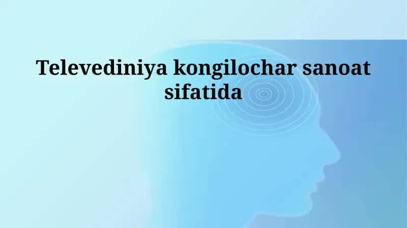 Televediniya kongilocharsanoatsifatida 1