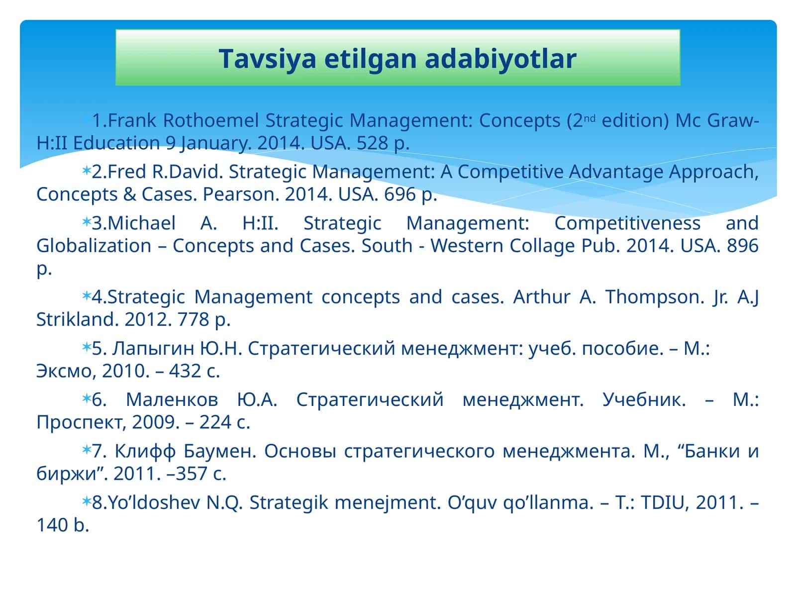 Strategic Management: Concepts (2nd edition) 1