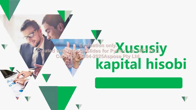 Xususiy kapital tushunchasi 1