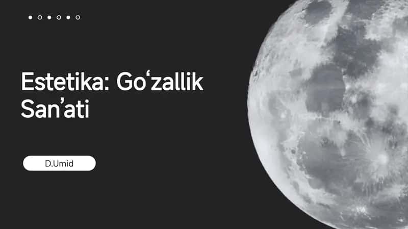 Falsafa fanidan estetika mavzusi 1