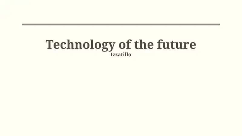 Technology of the future 1
