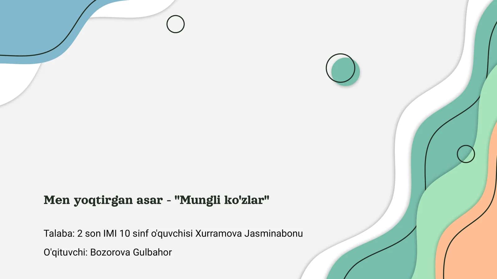 Mungli ko'zlar 1