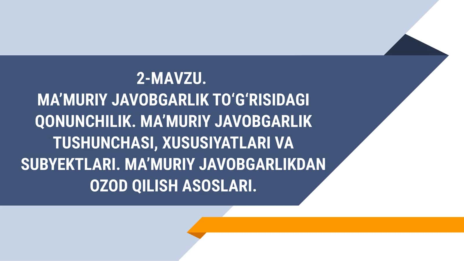 MAʼMURIY JAVOBGARLIK 1
