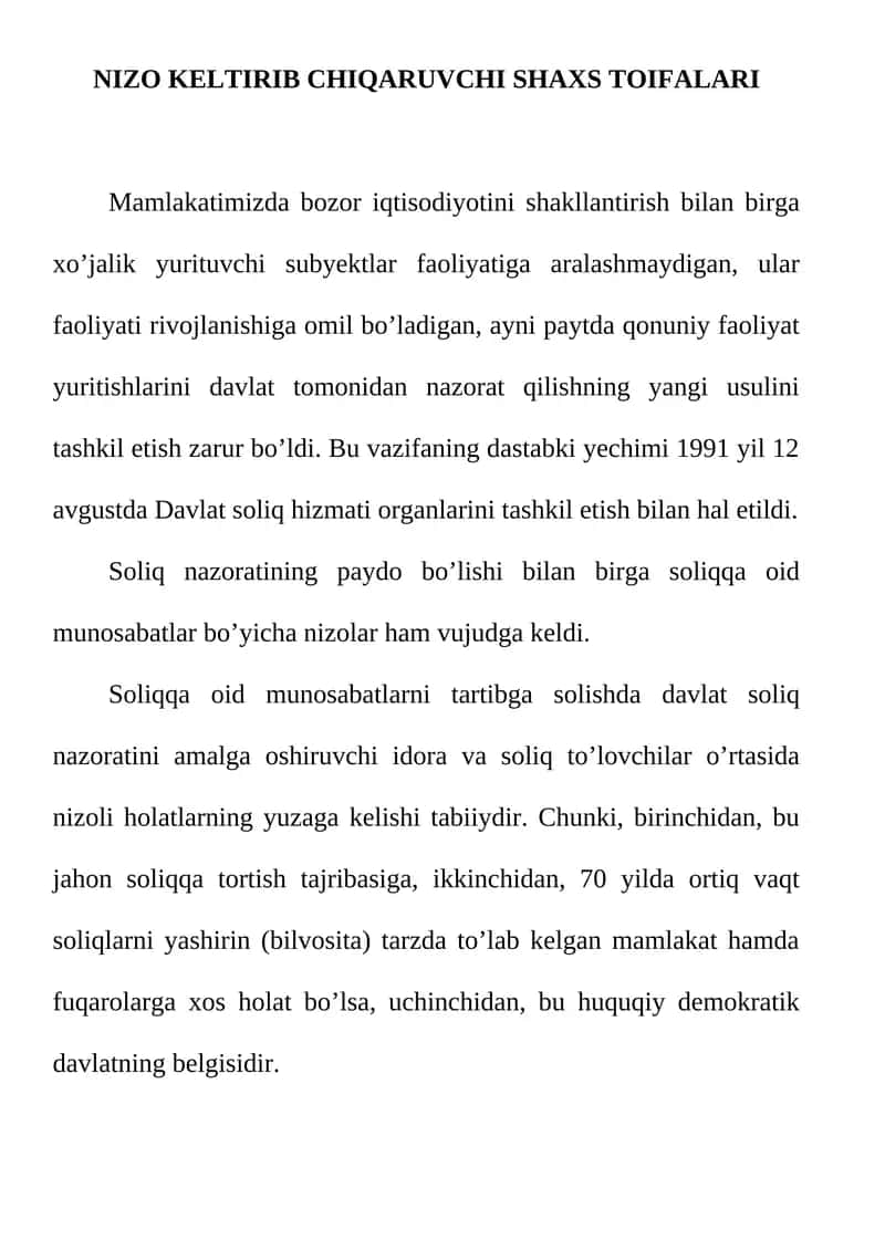Soliq munosabatlari 1