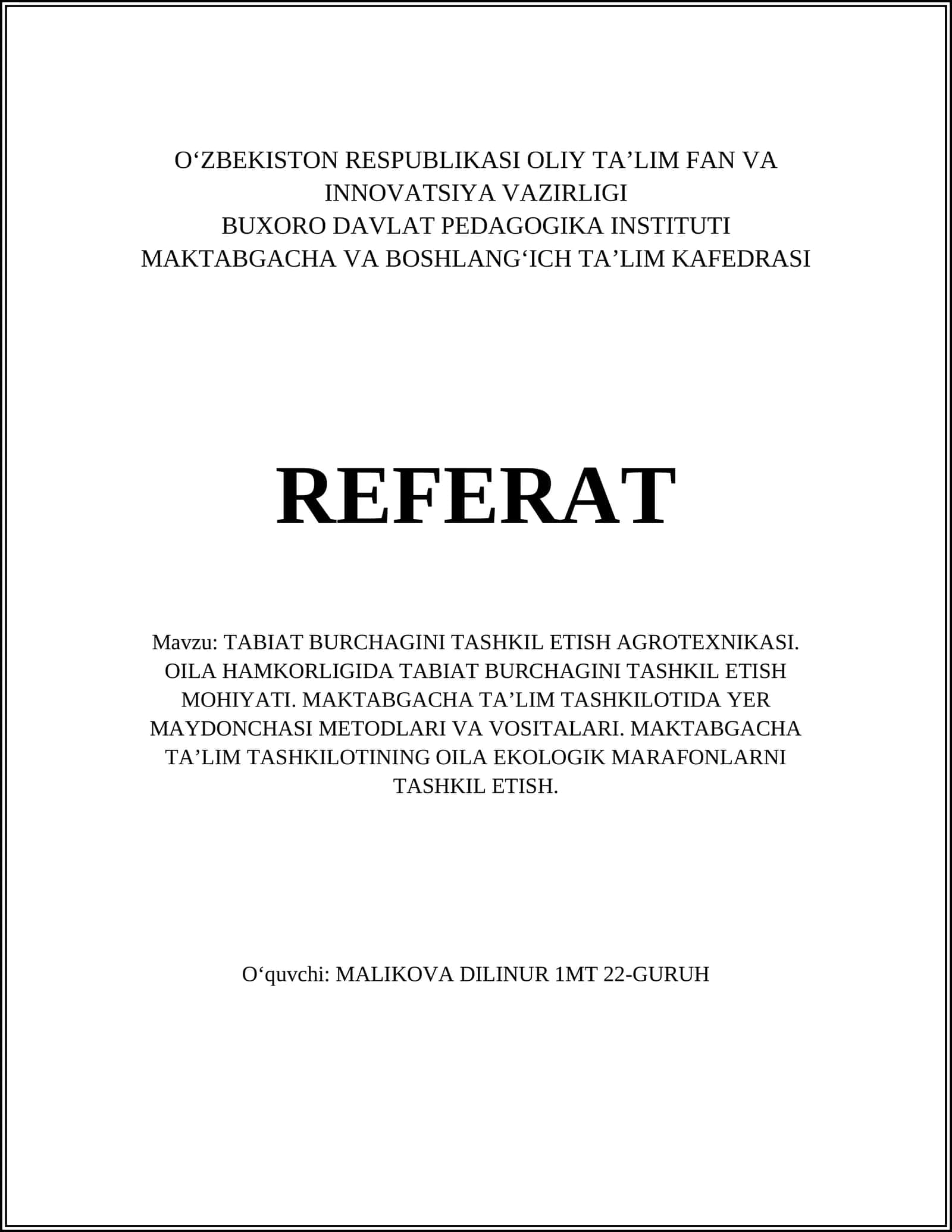 TABIAT BURCHAGINI TASHKIL ETISH AGROTEXNIKASI 1