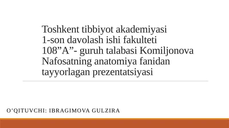 Nafosatning anatomiyafanidantayyorlagan prezentatsiya 1