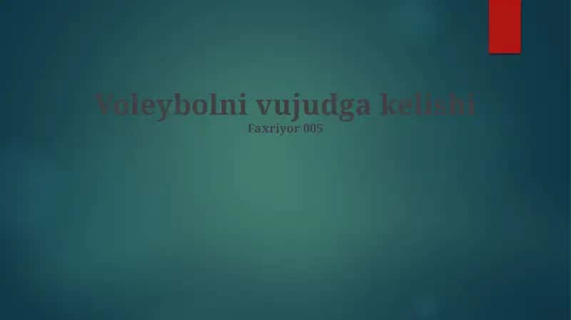 Voleybol 1