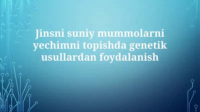 Genetik Algoritmlar Yondashuvlari 1