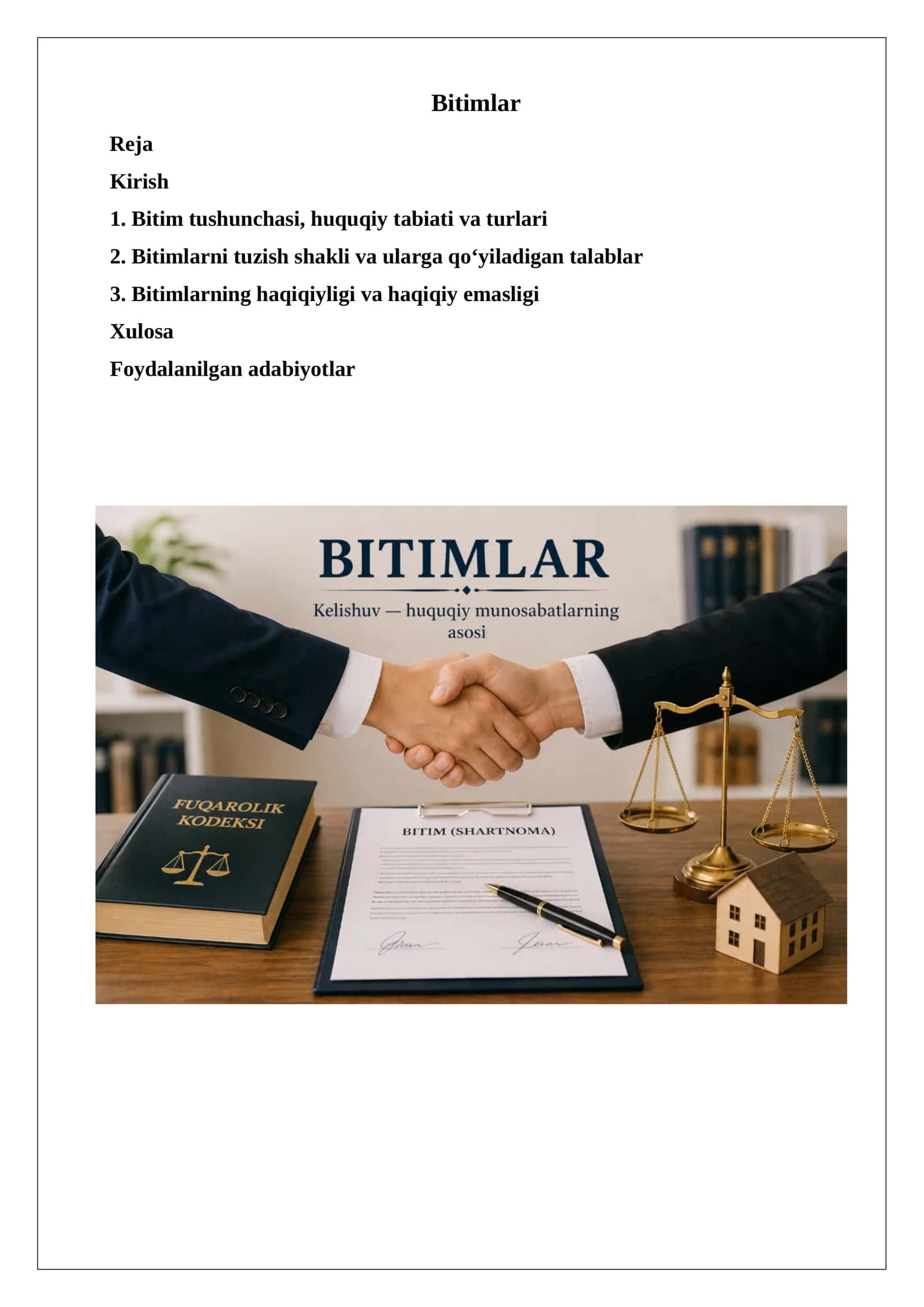 Bitimlar 1