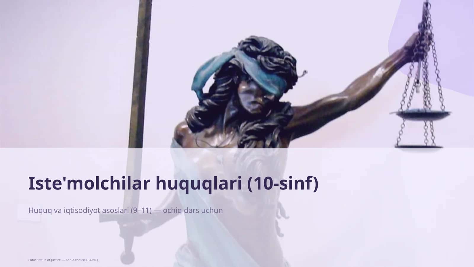 Iste'molchilar huquqlari (10-sinf) 1