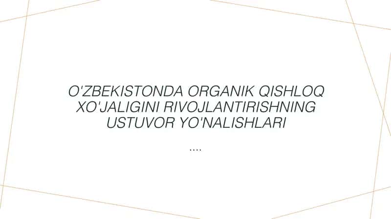 Organik qishloq xo'jaligi 1