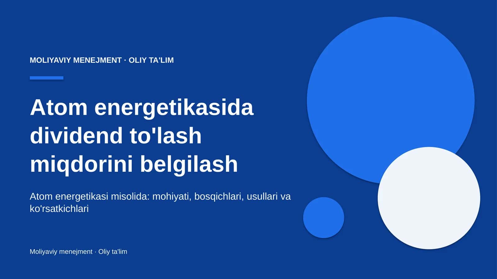 atom energetikasida dividend to'lash miqdorini belgilash 6771 1