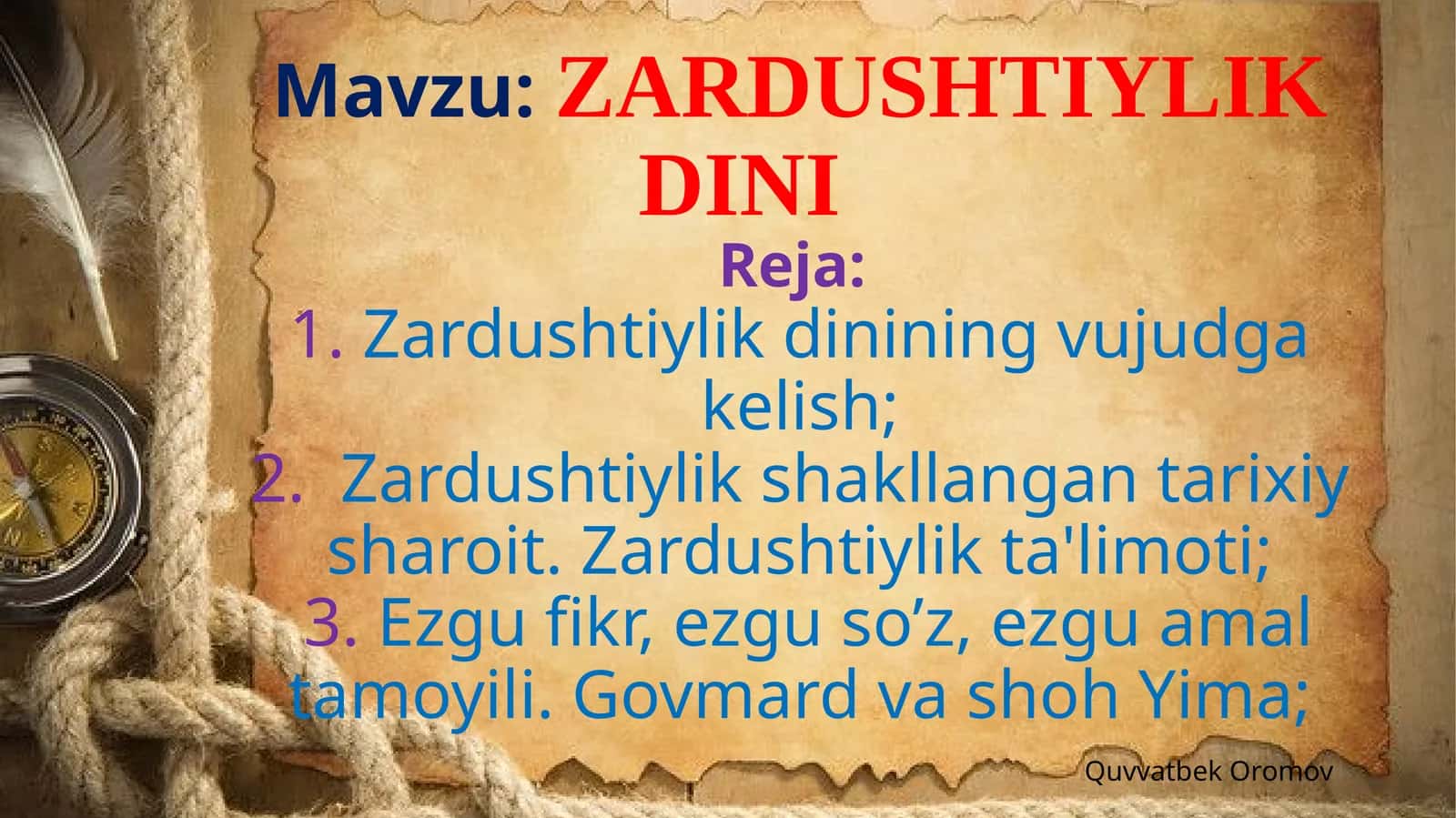 ZARDUSHTIYLIK DINI 1