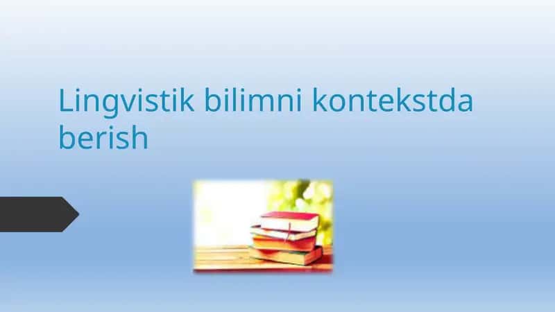 Lingvistik bilim 1