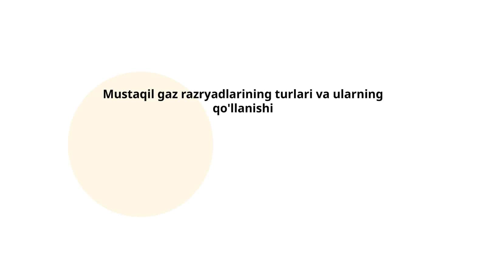 Mustaqil gaz razryadlarining turlari va ularning qo'llanishi 1