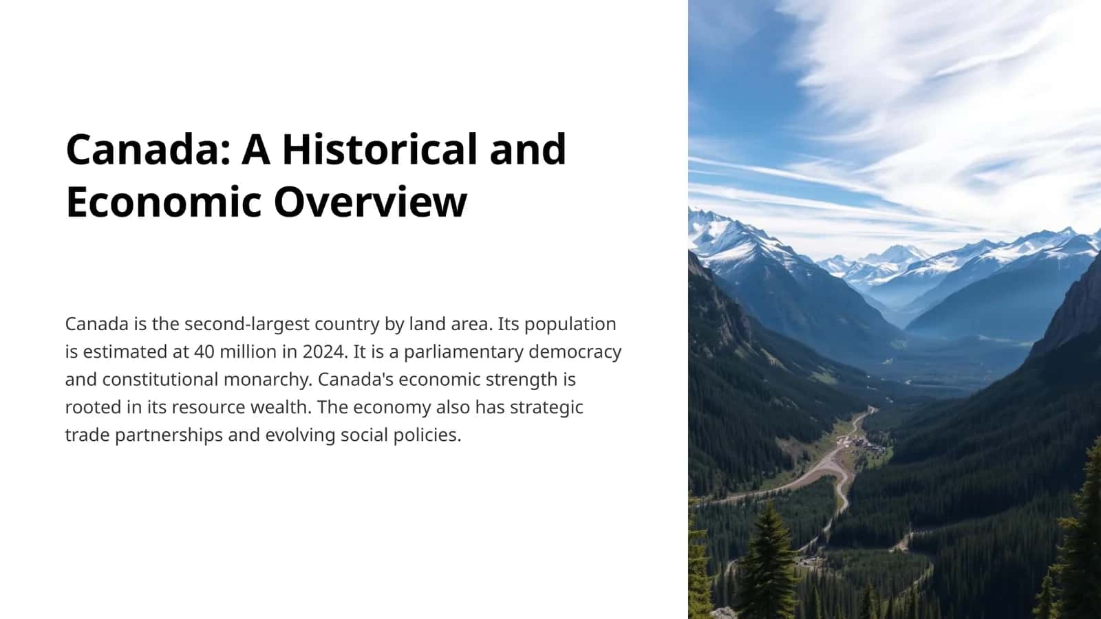 Canada: A Historical and Economic Overview 1