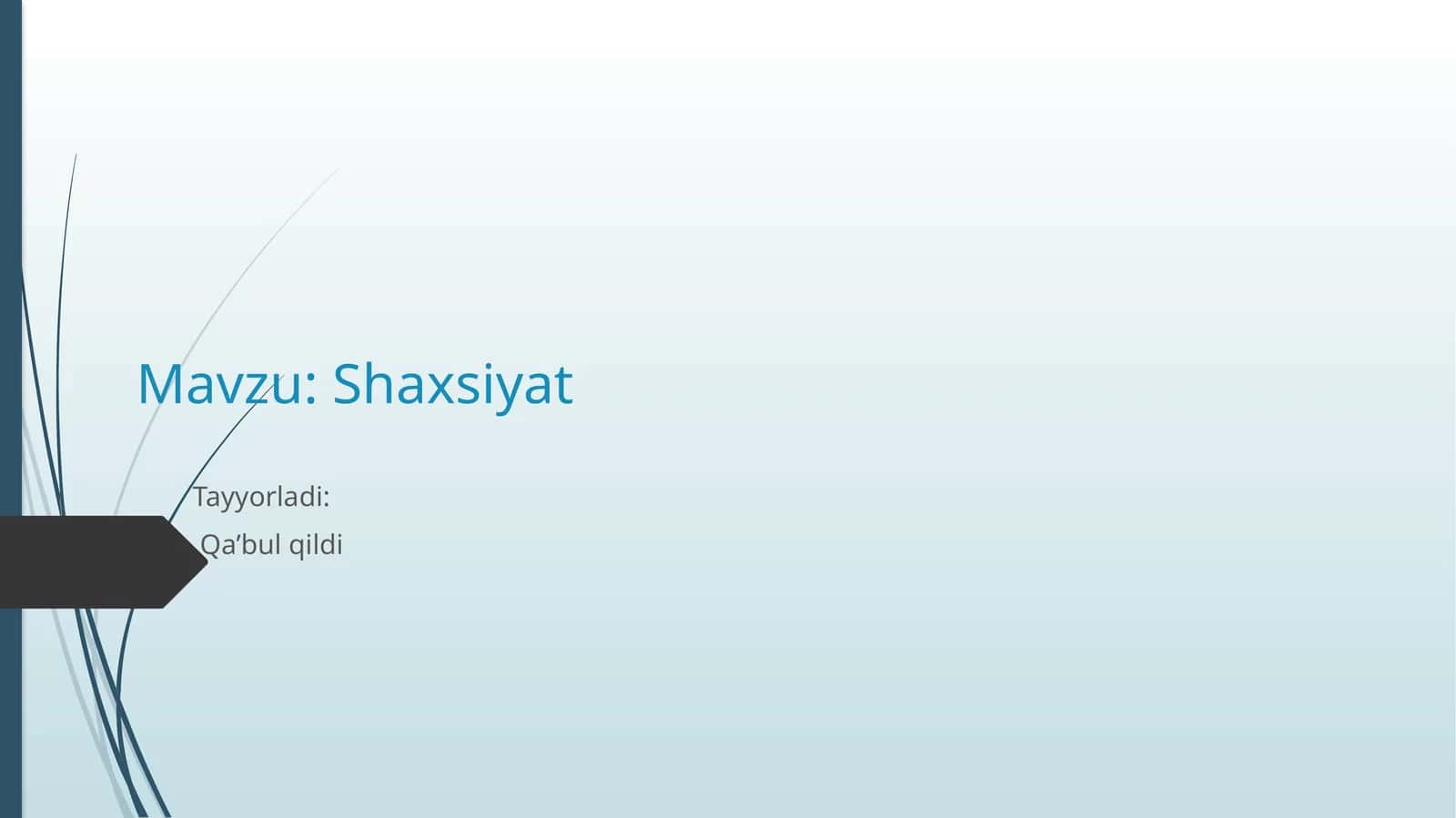 Shaxsiyat 1