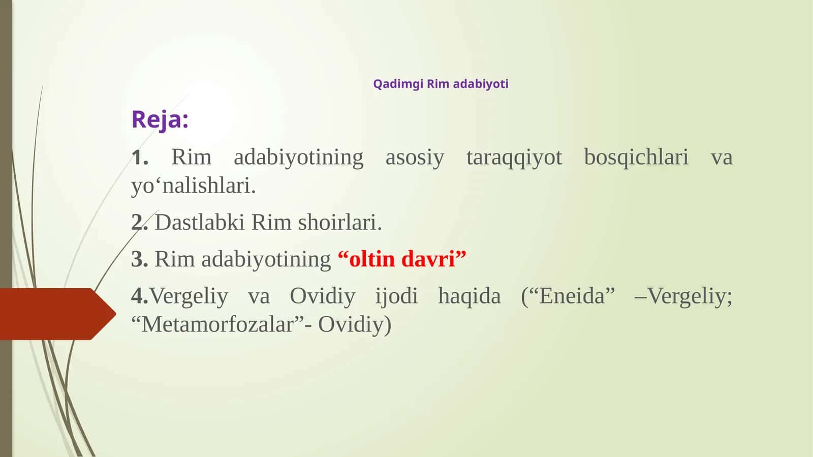 Qadimgi Rim adabiyoti 1