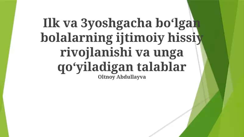 Ijtimoiy hissiy rivojlanish 1