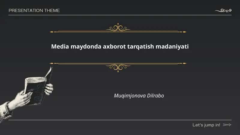 Media maydonda axborot tarqatish madaniyati 1