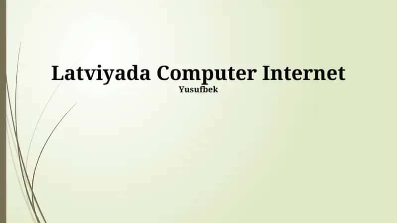 Latviyada Computer Internet 1