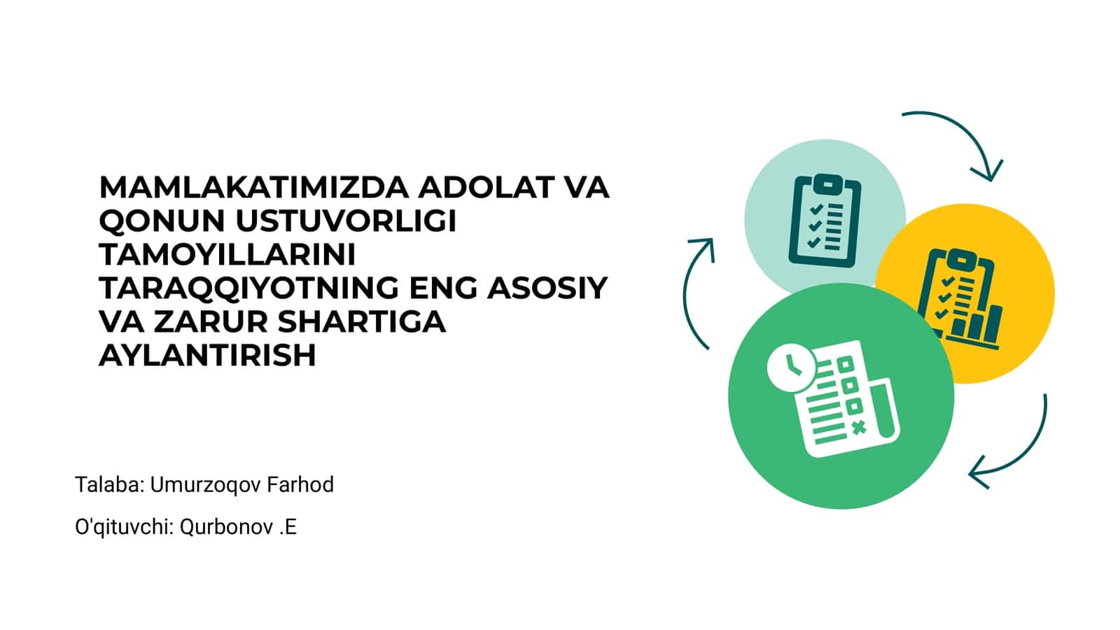 Mamlakatimizda Adolat va Qonun Ustuvorligi 1