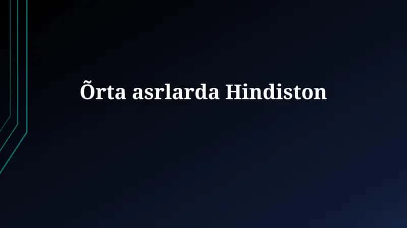 O'rta asrlarda Hindiston: Siyosat, Iqtisodiyot va Jamiyat 1