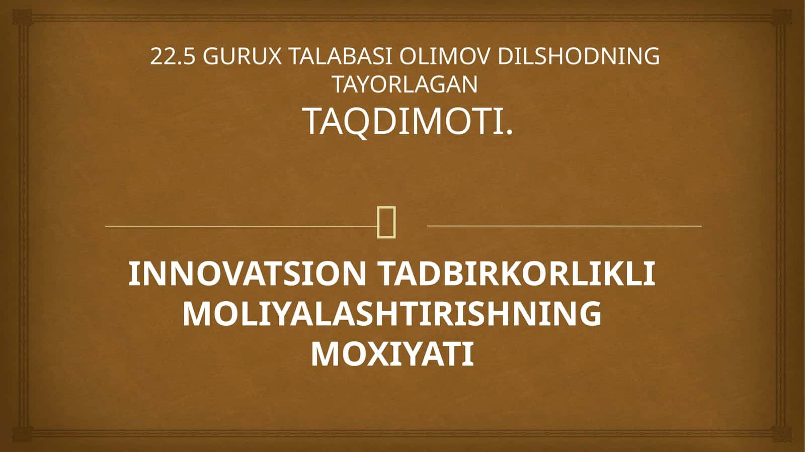 TAYORLAGAN TAQDIMOTI 1
