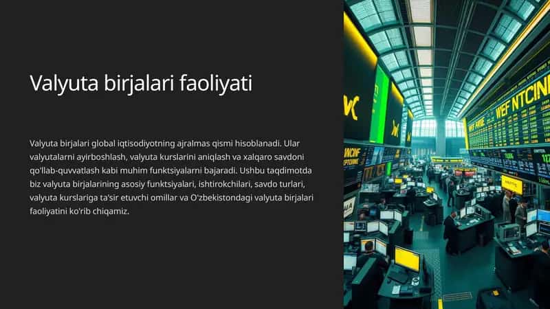 Valyuta birjalari faoliyati 1