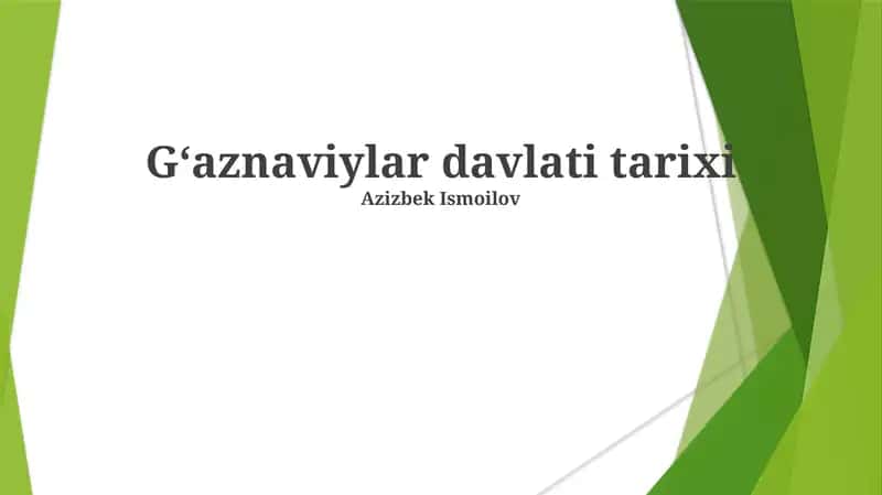 Gʻaznaviylar davlati tarixi 1