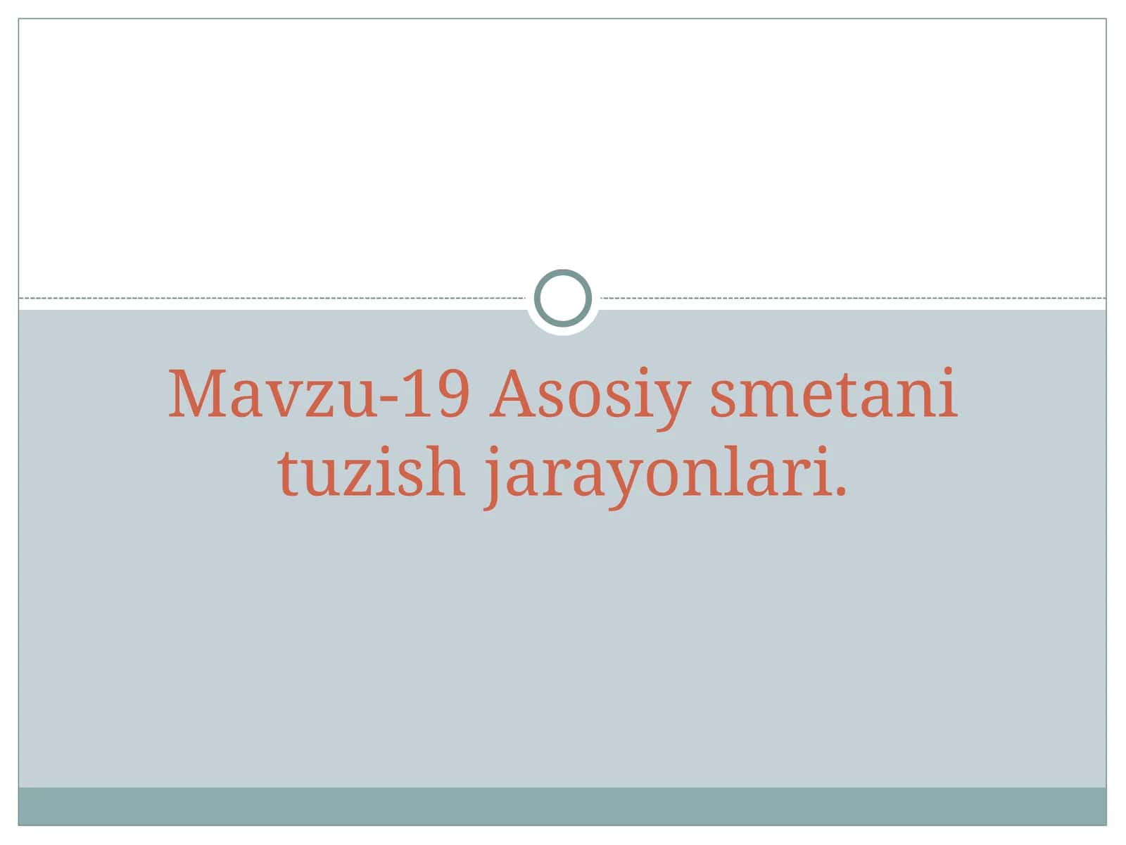 Byudjet tashkilotlarida xarajatlar smetasi 1