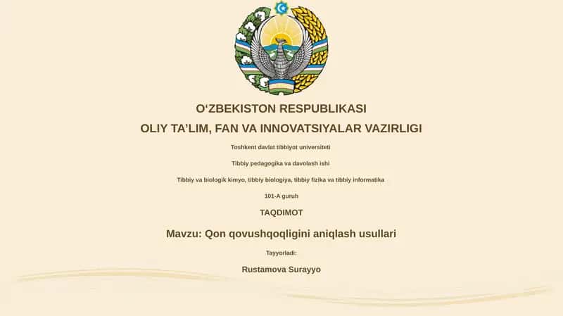 Qon qovushqoqligini aniqlash usullari 1