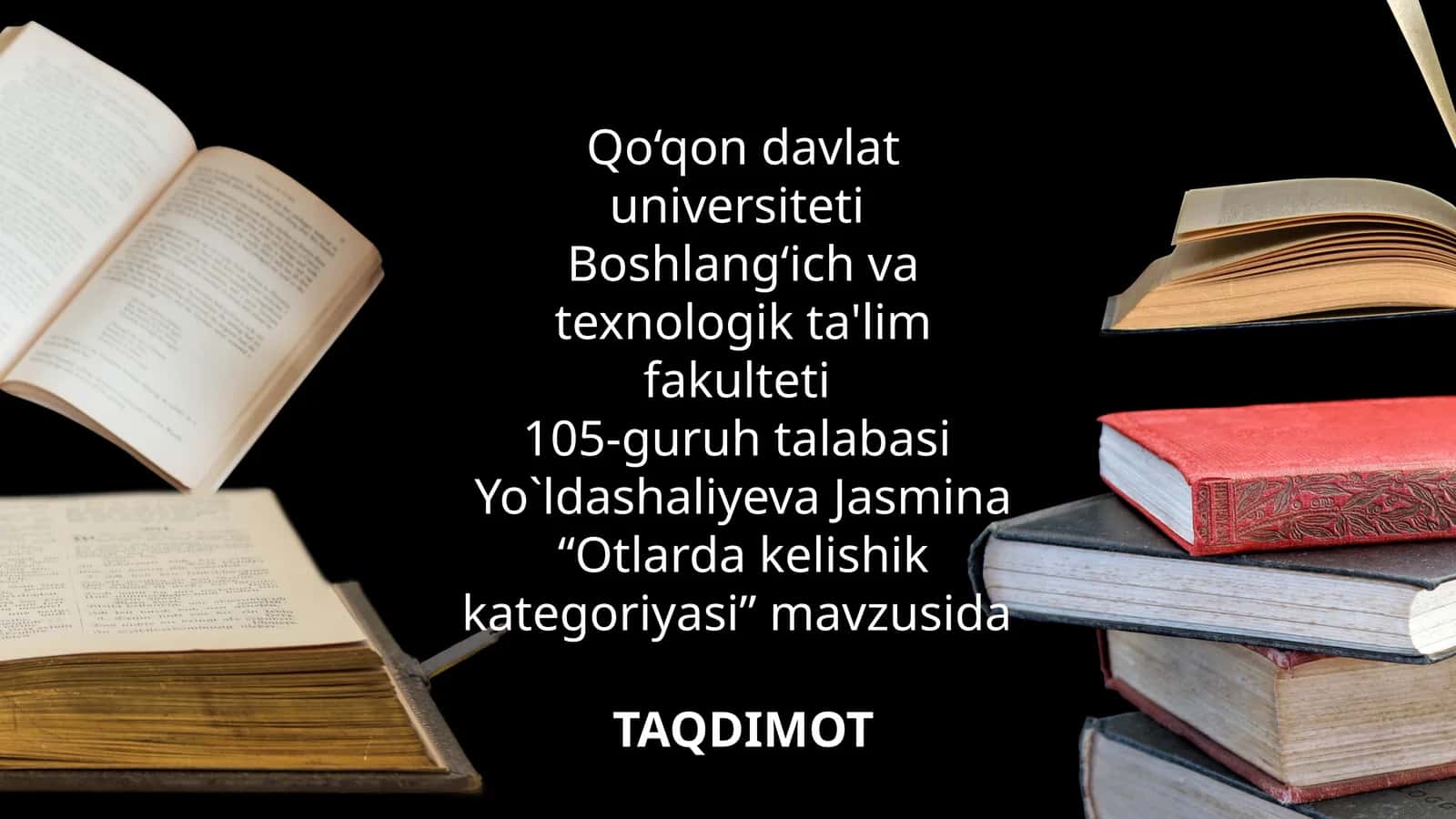 Otlarda kelishik kategoriyasi mavzusida 1