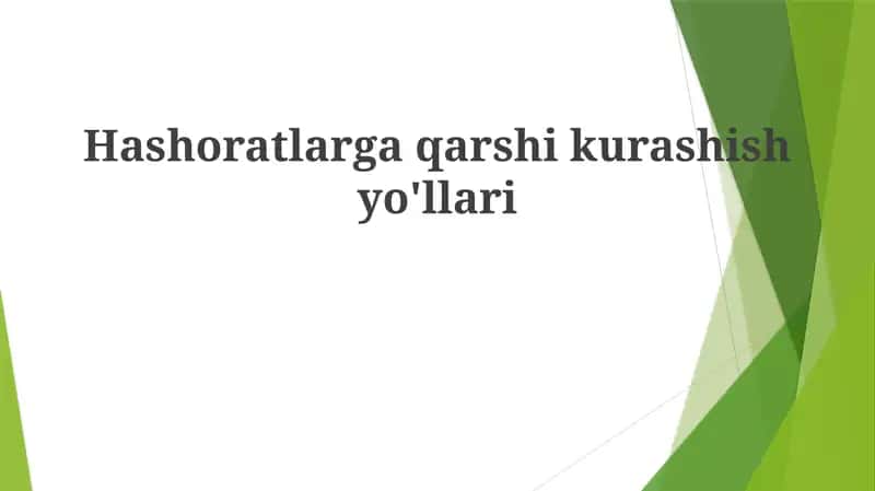 Integratsiyalashgan zararkunandalarga qarshi kurash 1