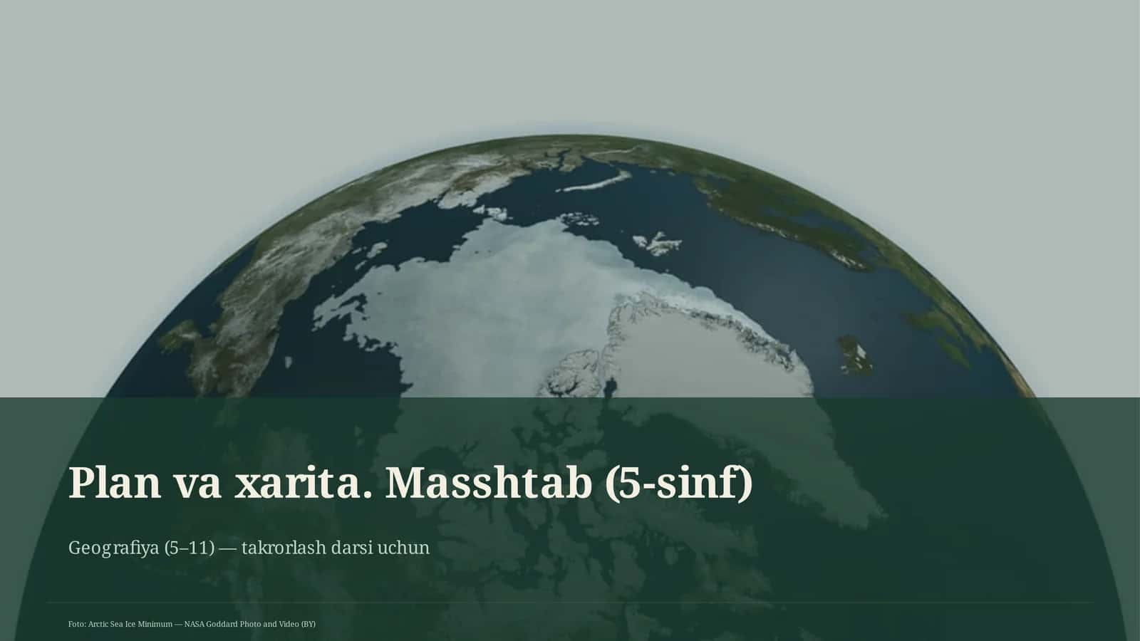 Plan va xarita. Masshtab (5-sinf) 1