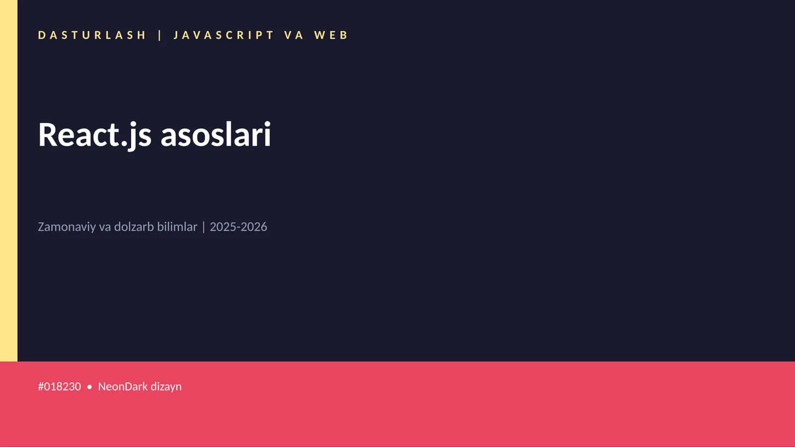 React.js asoslari 1